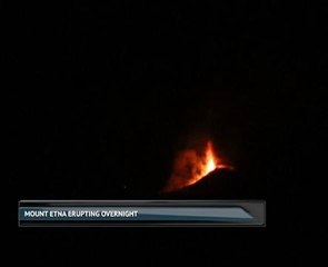 Mount Etna erupting overnight