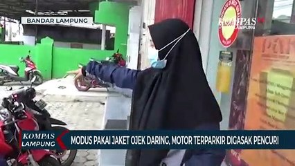 Modus Pakai Jaket Ojol, Motor Terparkir Digasak Pencuri