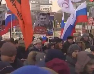 Thousands march in Moscow on second anniversary of Kremlin critic's murder