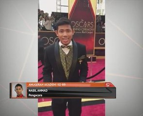 Nabil Ahmad di karpet merah Anugerah Oscars ke-89