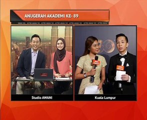 Perkembangan semasa tayangan eksklusif dan karpet merah Anugerah Akademi ke-89 bersama HBO