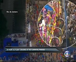 20 hurt as float crashes at Rio carnival parade