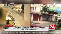 Los Olivos: delincuentes asaltan a pareja que esperaba bus