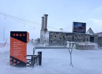 Palandöken Kayak Merkezi'nde pistler tipi nedeniyle kapatıldı