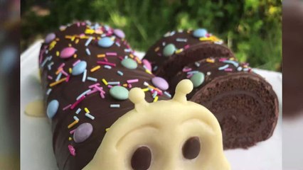A British baker has created an incredible Biscoff caterpillar cake