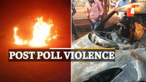 WATCH | Post Poll Violence In Khordha, Miscreants Set Sarpanch Supporter’s Car On Fire