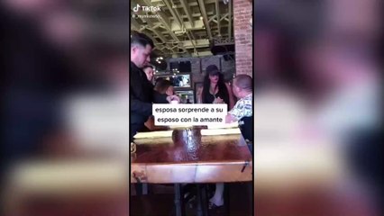 She caught her husband with his lover in a restaurant and her reaction went viral