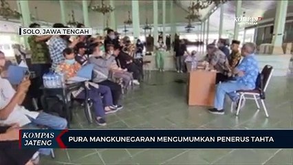 Pura Mangkunegaran Mengumumkan Penerus Tahta