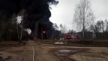 Depósito de petróleo atingido por ataque aéreo no norte da Ucrânia