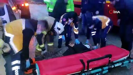 Bursa’da otomobil kamyona arkadan çarptı, yaşlı adam ağır yaralandı