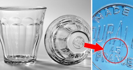 Pourquoi le verre de la cantine a un numéro au fond ?