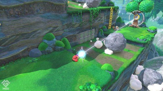 Gameplay Kirby et le monde oublié : deux minutes dans un niveau