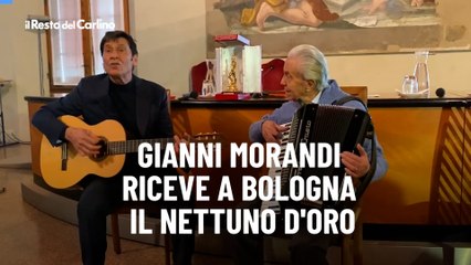 Gianni Morandi riceve a Bologna il Nettuno d'Oro
