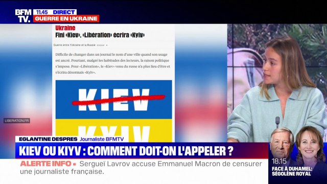 Kiev ou Kyiv, pourquoi le nom de la capitale ukrainienne s'écrit de deux façons ? BFMTV vous répond