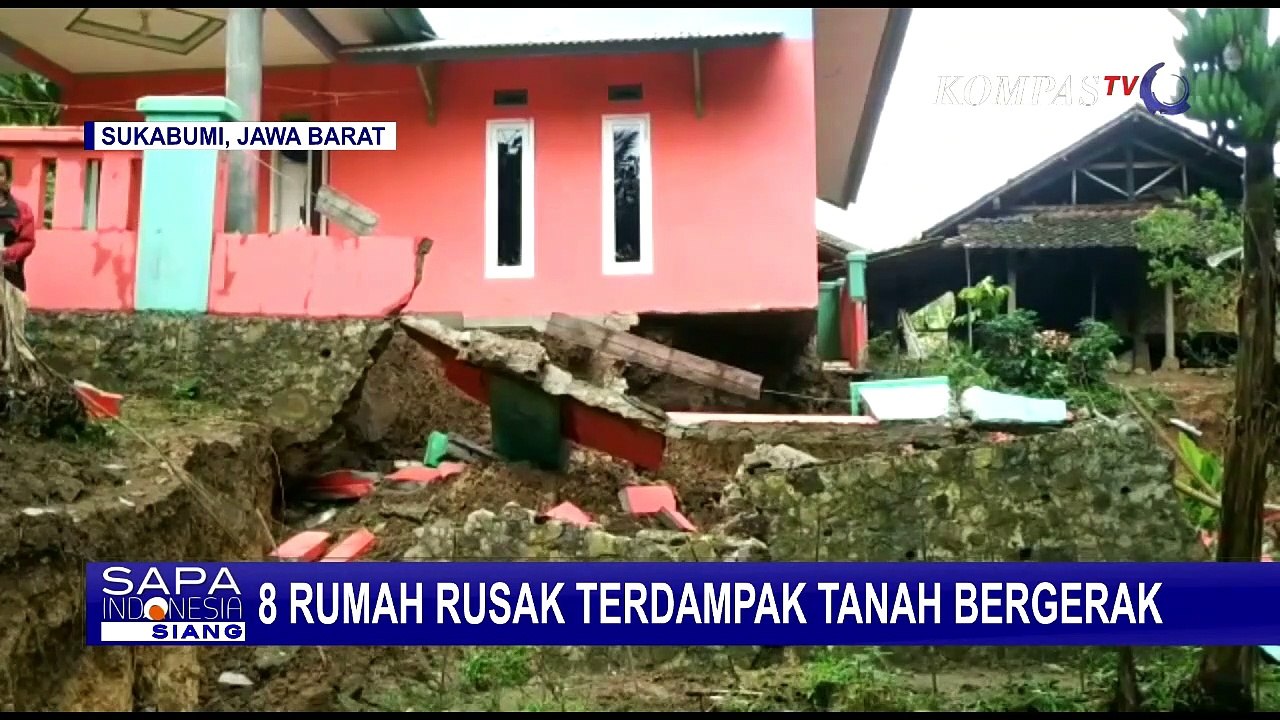 Tanah Bergerak Akibat Hujan Deras, Sejumlah Rumah Warga di Sukabumi Retak dan Ambruk!