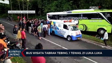 Tải video: Bus Wisata Tabrak Tebing, 1 Tewas 21 Luka-Luka