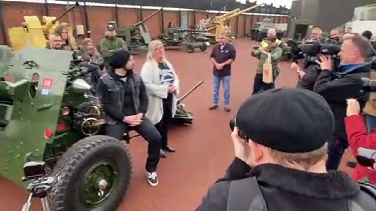 Swedish metal band Sabaton at the Heugh Battery Museum