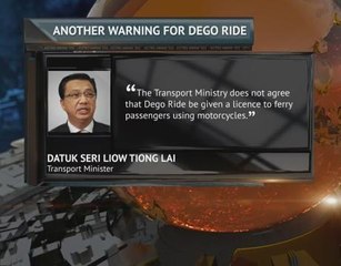 Another warning for Dego Ride