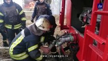 اشتعال النار في خزانات للوقود في مستودع للنفط في مدينة تشيرنيهيف الأوكرانية
