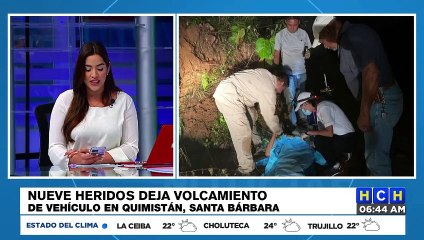 ¡Nueve heridos deja aparatoso volcamiento en Quimistán, Santa Bárbara!