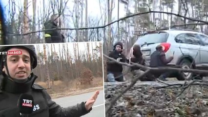 Kiev'de sıcak çatışma anları kamerada