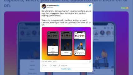Les vidéos Instagram ont désormais des sous-titres générés automatiquement