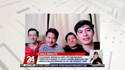 24 lhar av curedEA Guzman, Adrian Alandy, Arthur Solinap, Christian Vasquez at Anjay Anson, ibinahagi ang masaya nilang bonding sa set ng "Widows' Web"| 24 Oras