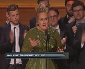 Adele sweeps Grammy awards with five wins