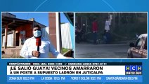 ¡Amarrado a un poste, dejan supuesto 