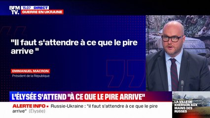 Guerre en Ukraine: l'Élysée s'attend à "ce que le pire arrive"