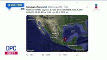 Se registra sismo magnitud 6.2 con origen en Veracruz
