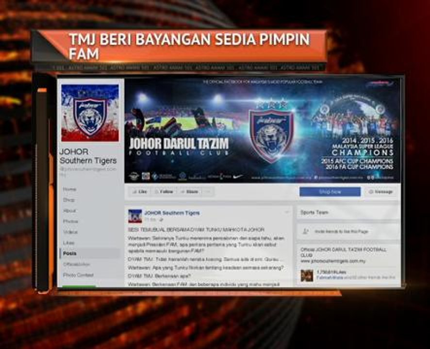 TMJ beri bayangan sedia pimpin FAM