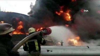 Rusya Çernihiv'de petrol rafinerisini vurdu