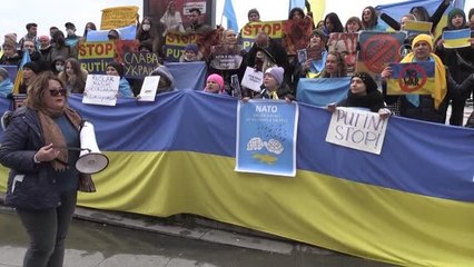 Ukraynalılar Rusya'yı protesto etti