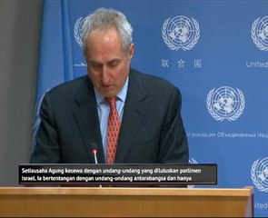 PBB kecewa Israel lulus undang-undang baru