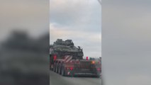 A huge convoy of British military vehicles spotted driving through Estonia