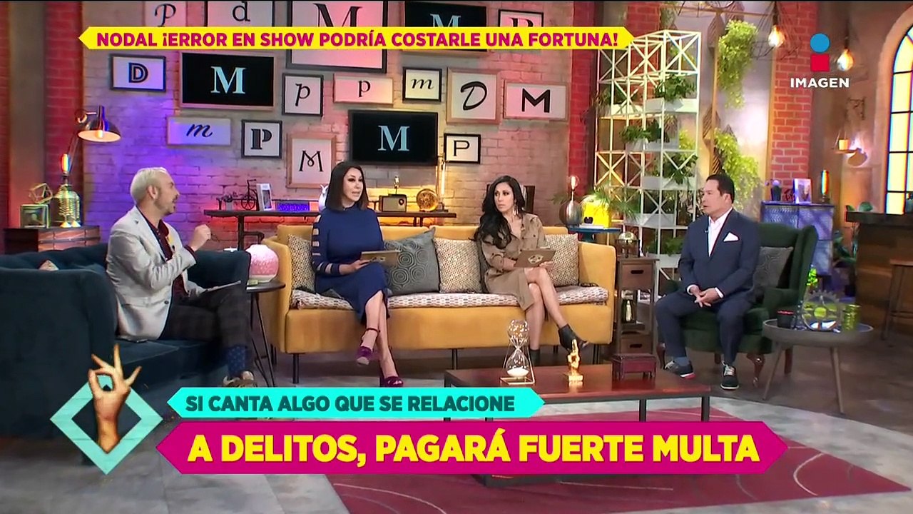 Nodal podría pagar fuerte suma su hace si hace apología al delito