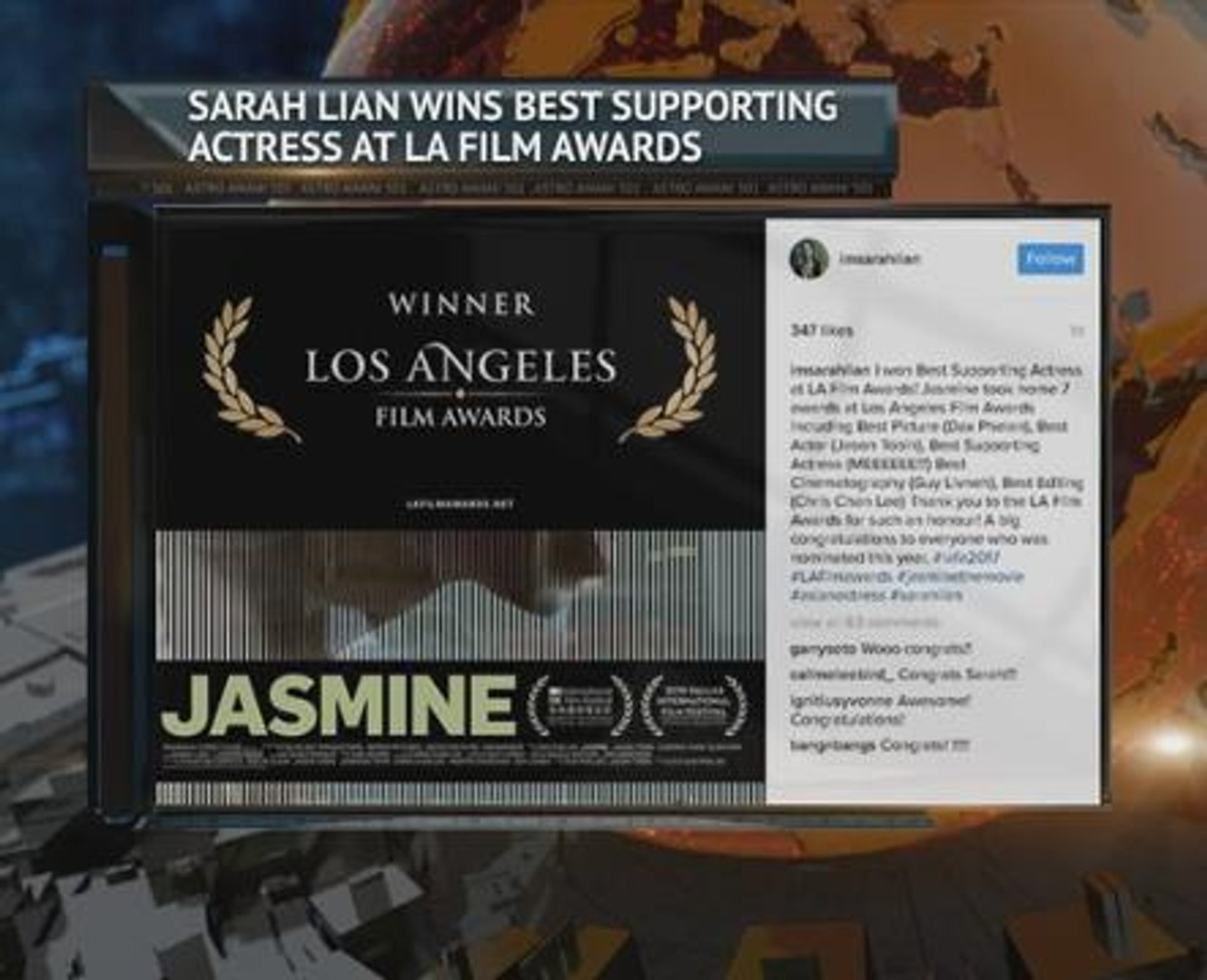 Sarah Lians wins at LA Film Awards