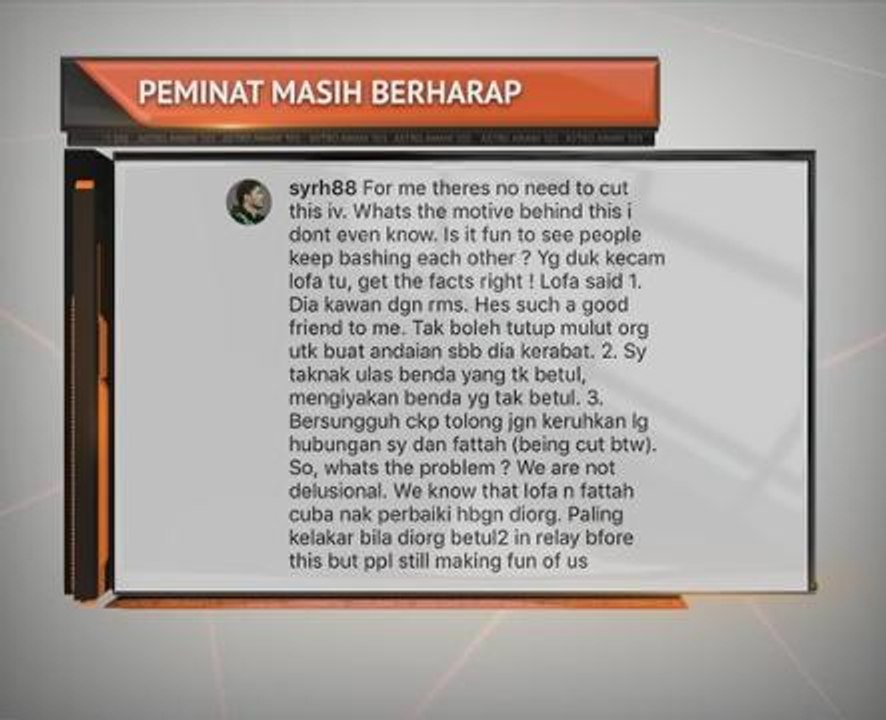 Peminat masih berharap