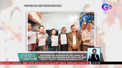 Montemayor, naghain ng TRO laban sa "Mandatory vaccination & No vaxx, No ride Policy"; Mangondato, Gonzales at David, sumalang sa Comelec E-rally | SONA