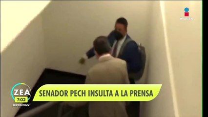 Senador José Luis Pech insulta a la prensa al evitar ser entrevistado