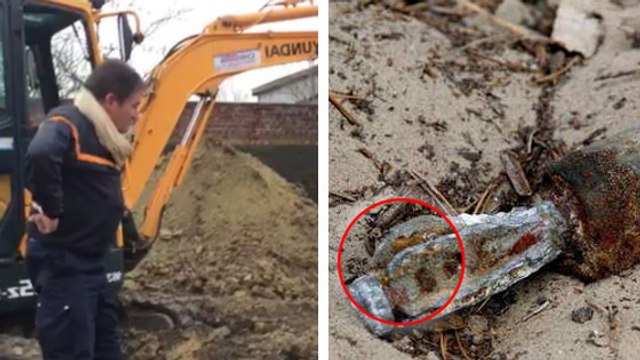 Beuvry : il retrouve 119 obus anglais datant de la Première Guerre Mondiale dans son jardin !