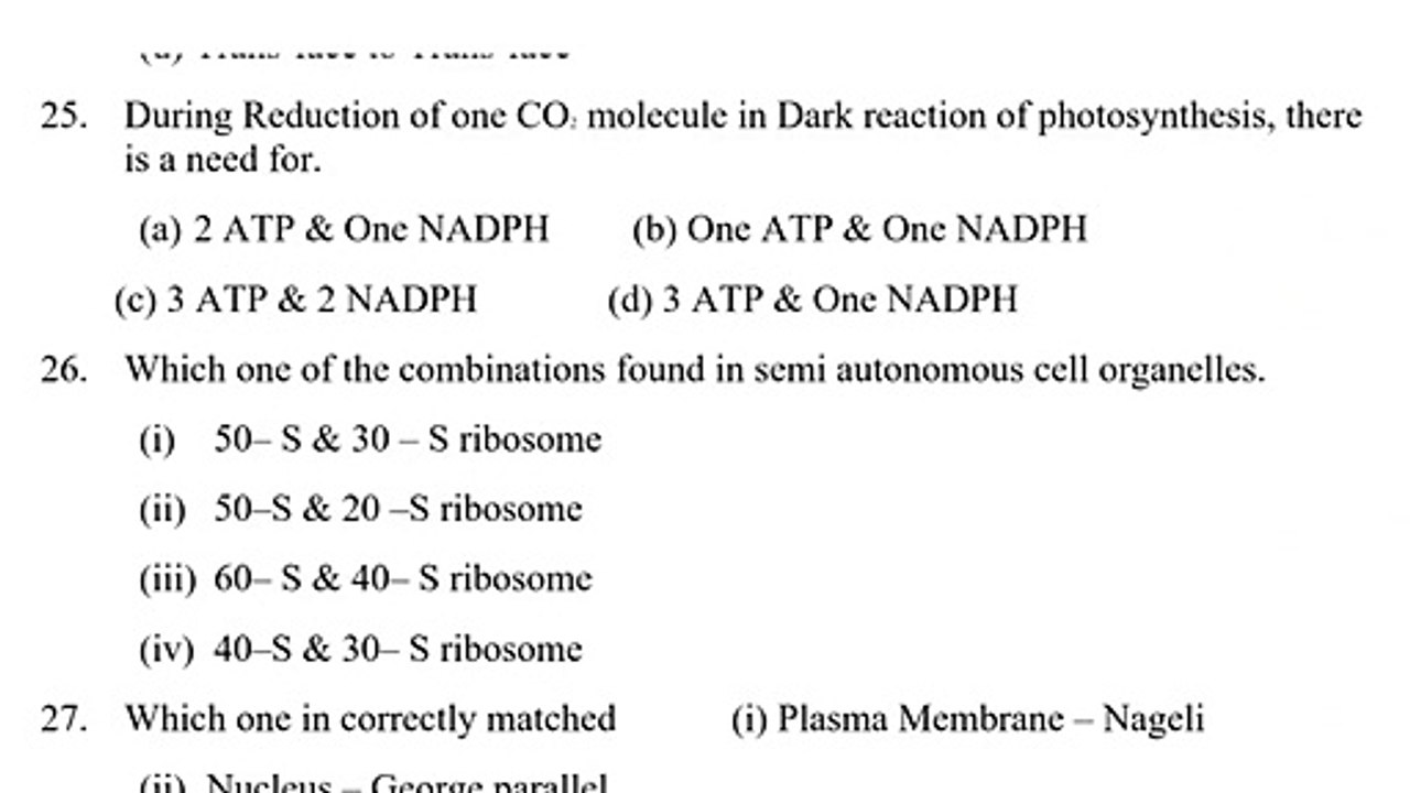 Cell biology MCQ part 3
