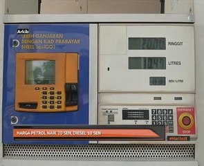 Harga petrol naik 20 sen, diesel 10 sen