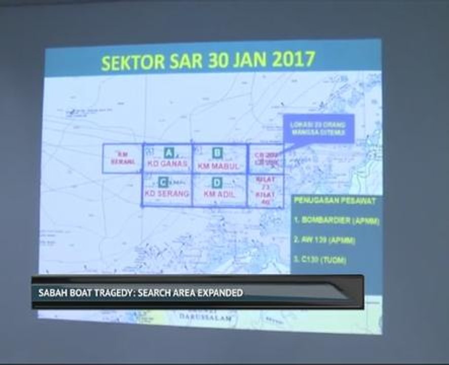 Sabah boat tragedy: Search area expanded