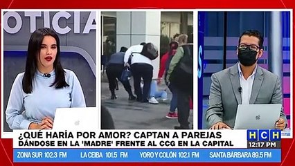 ¡Infelices los cuatro! Captan a dos parejas "agarrándose a trompadas" en el CCG