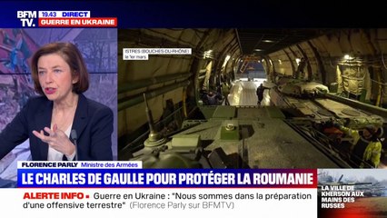 Florence Parly annonce que le porte-avions Charles-de-Gaulle a quitté Chypre vers une zone en Méditerranée pour "des missions de police du ciel, de reconnaissance et de renseignement"