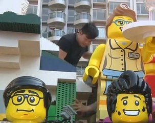 Giant LEGO rooster built for Hong Kong's Lunar New Year parade