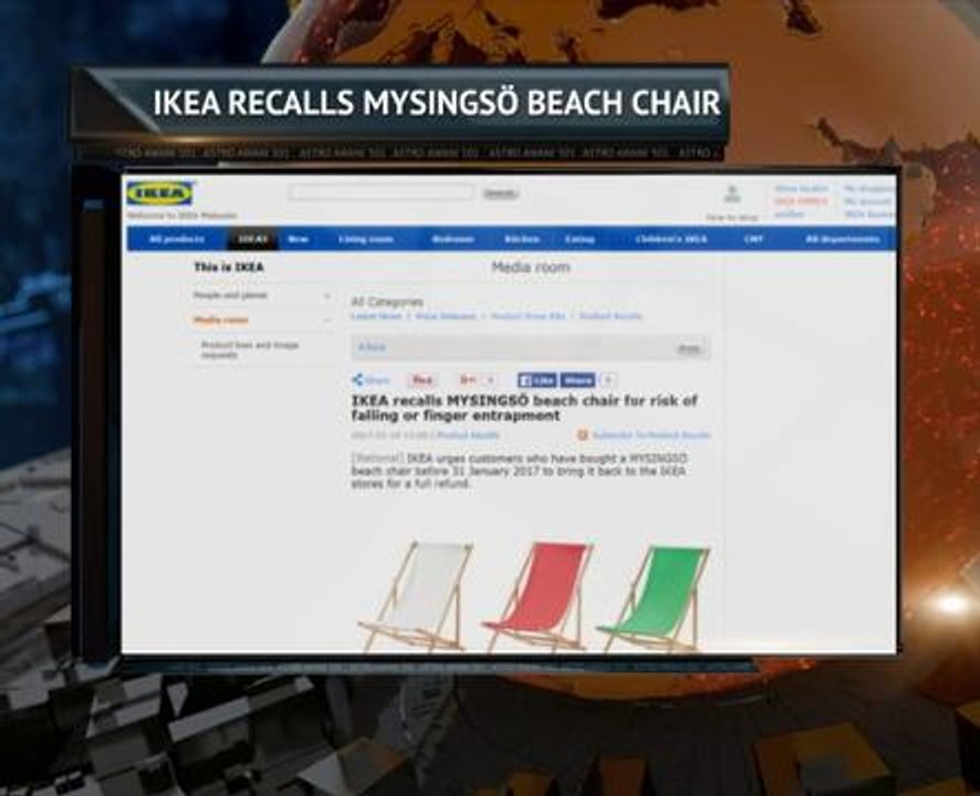 IKEA recalls mysingsö beach chair Video Dailymotion