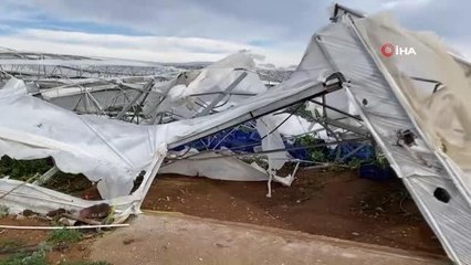Serasını hortum vuran kadın çiftçi gözyaşlarına boğuldu